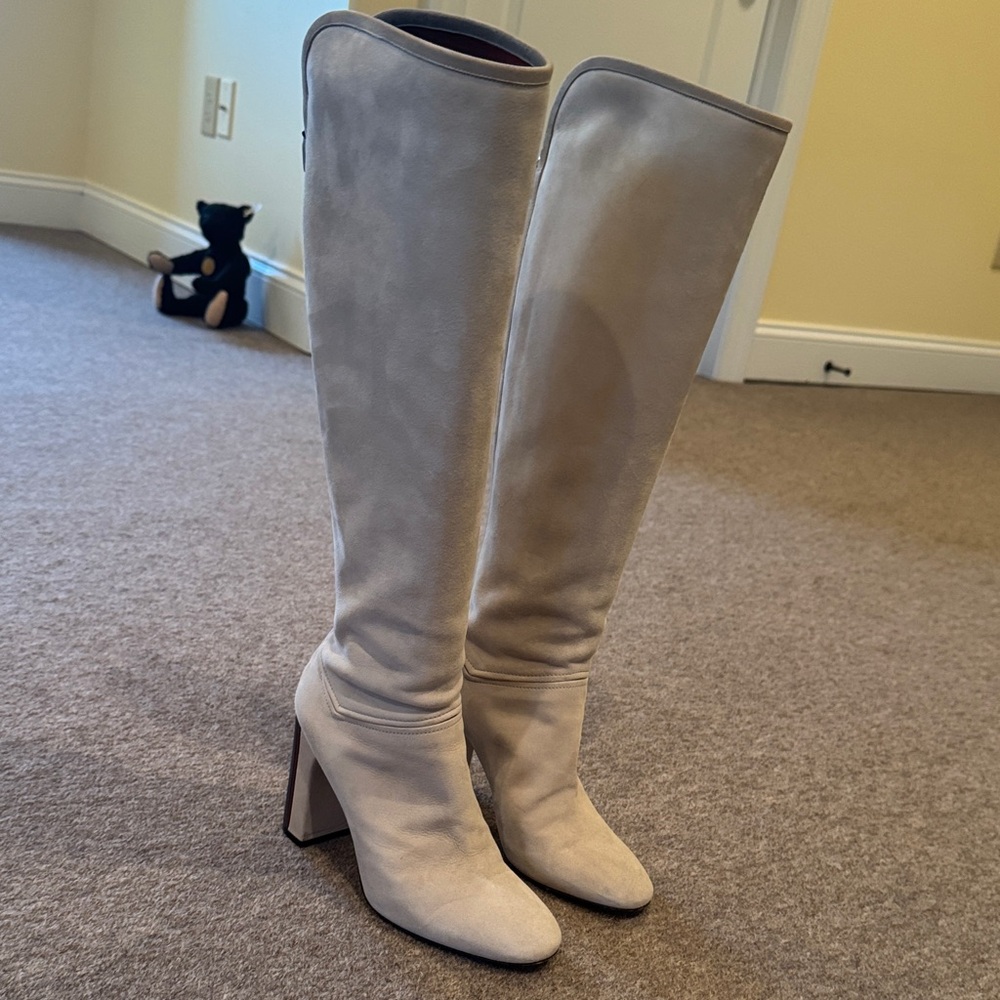 Loro Piana Cream Over the Knee Boots